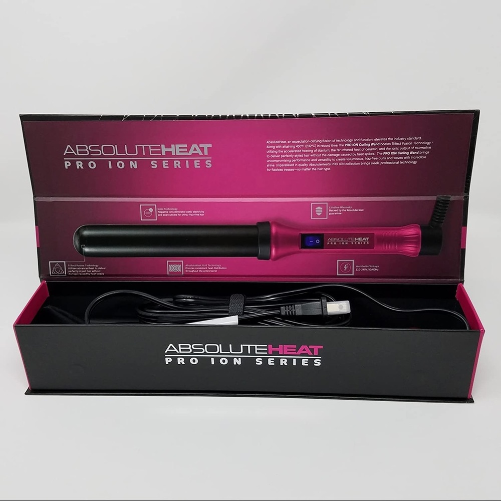 ABSOLUTE HEAT Pro Ion Series Curling Wand